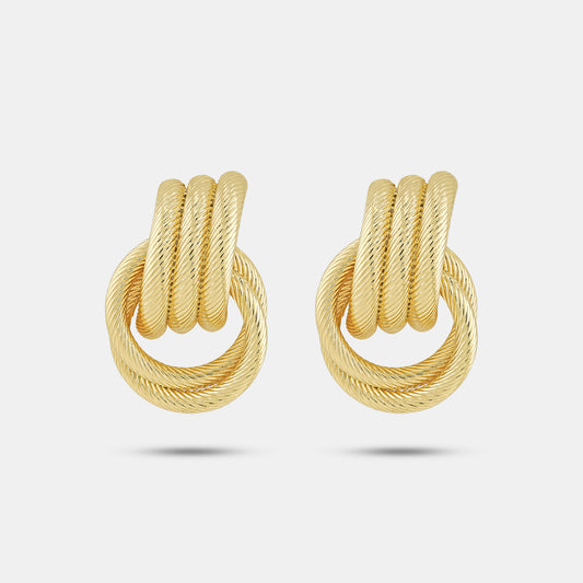 Ribbed Knot Earrings