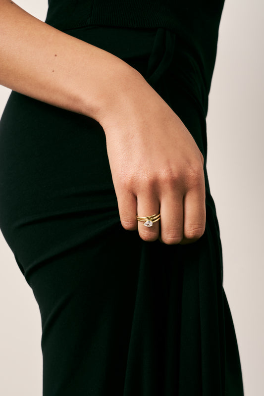 Solene Pear Band Ring