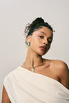 Andra Choker with Aqua Pendant