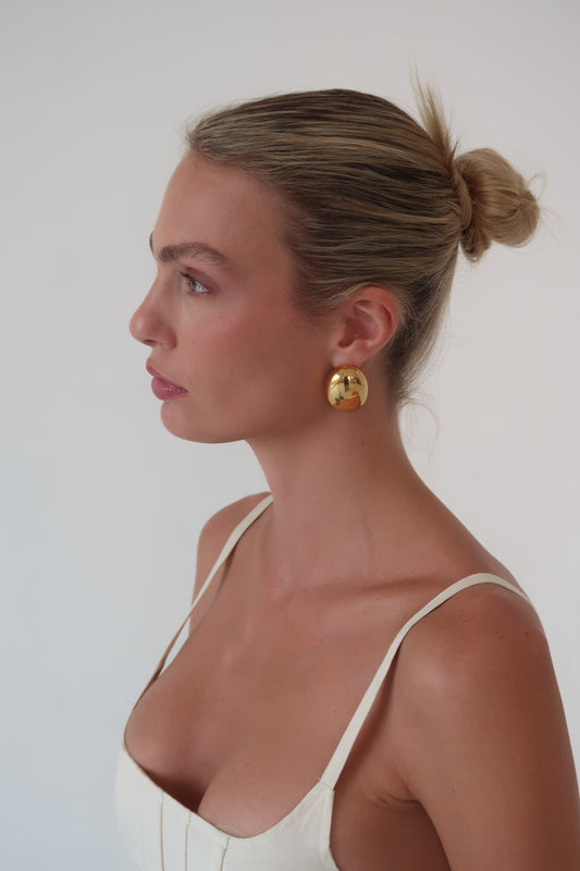 Oval Statement Stud Earring