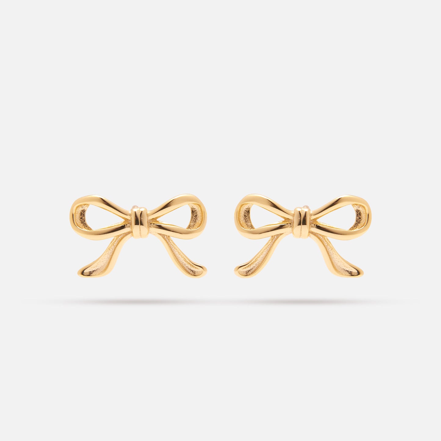 Gold Bow Studs