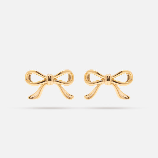 Gold Bow Studs