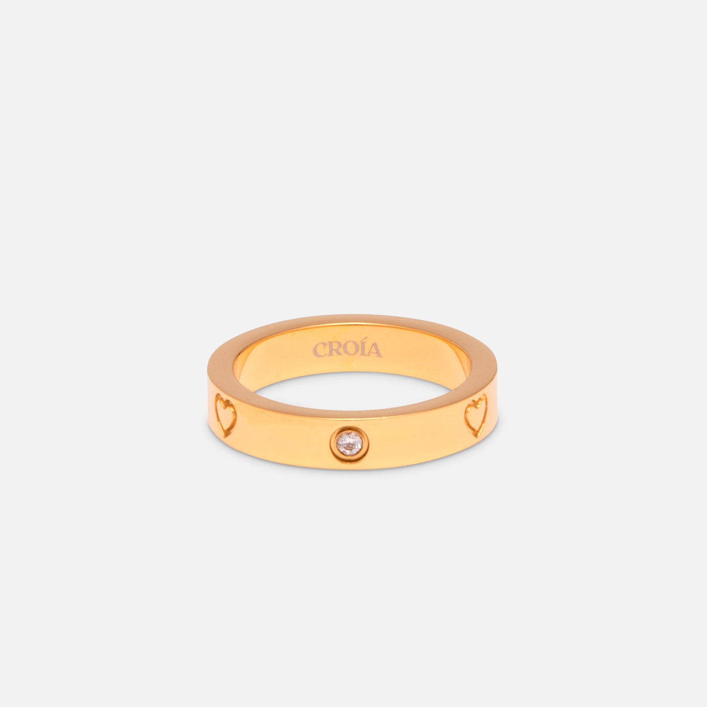 Gold Love Heart Classic Ring