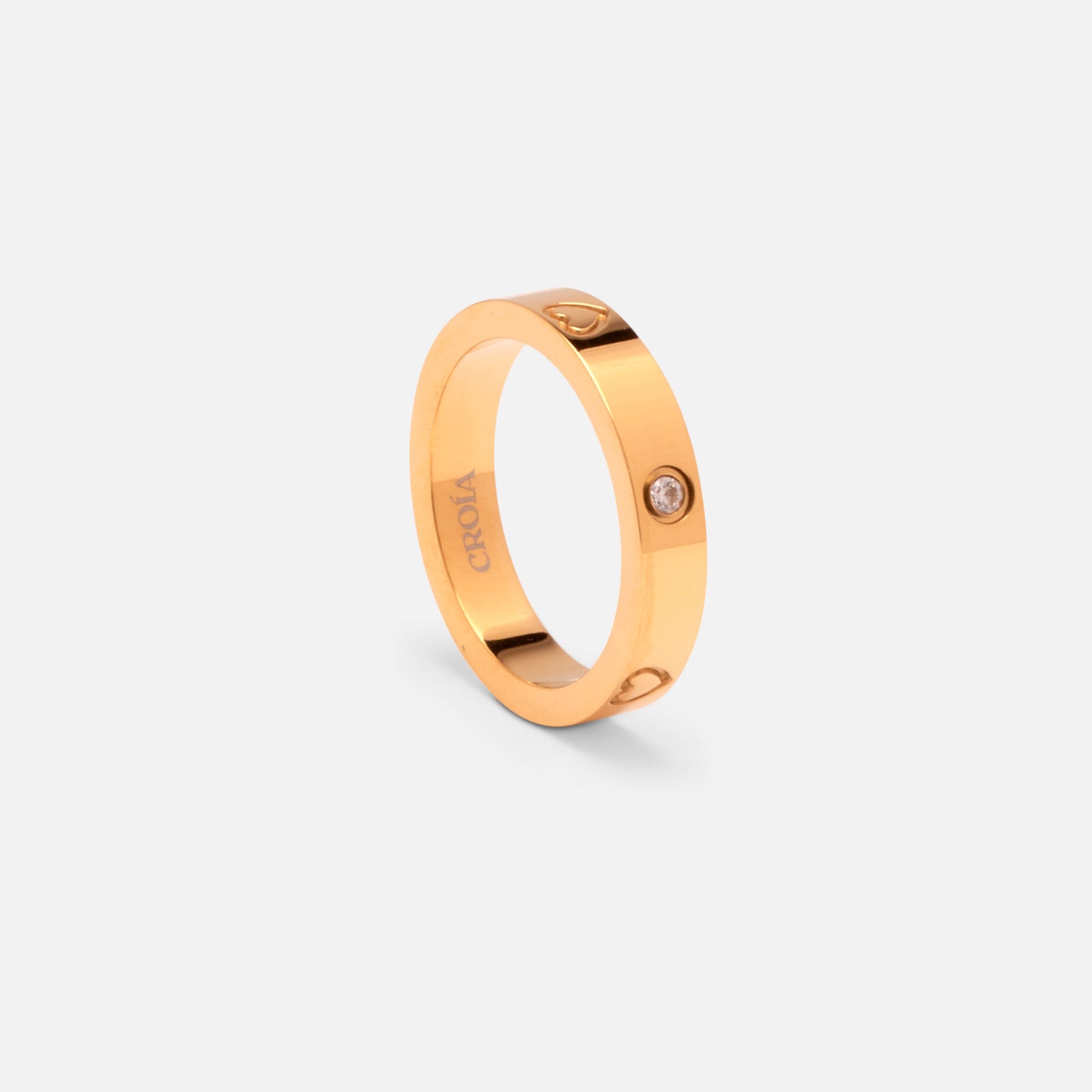 Gold Love Heart Classic Ring