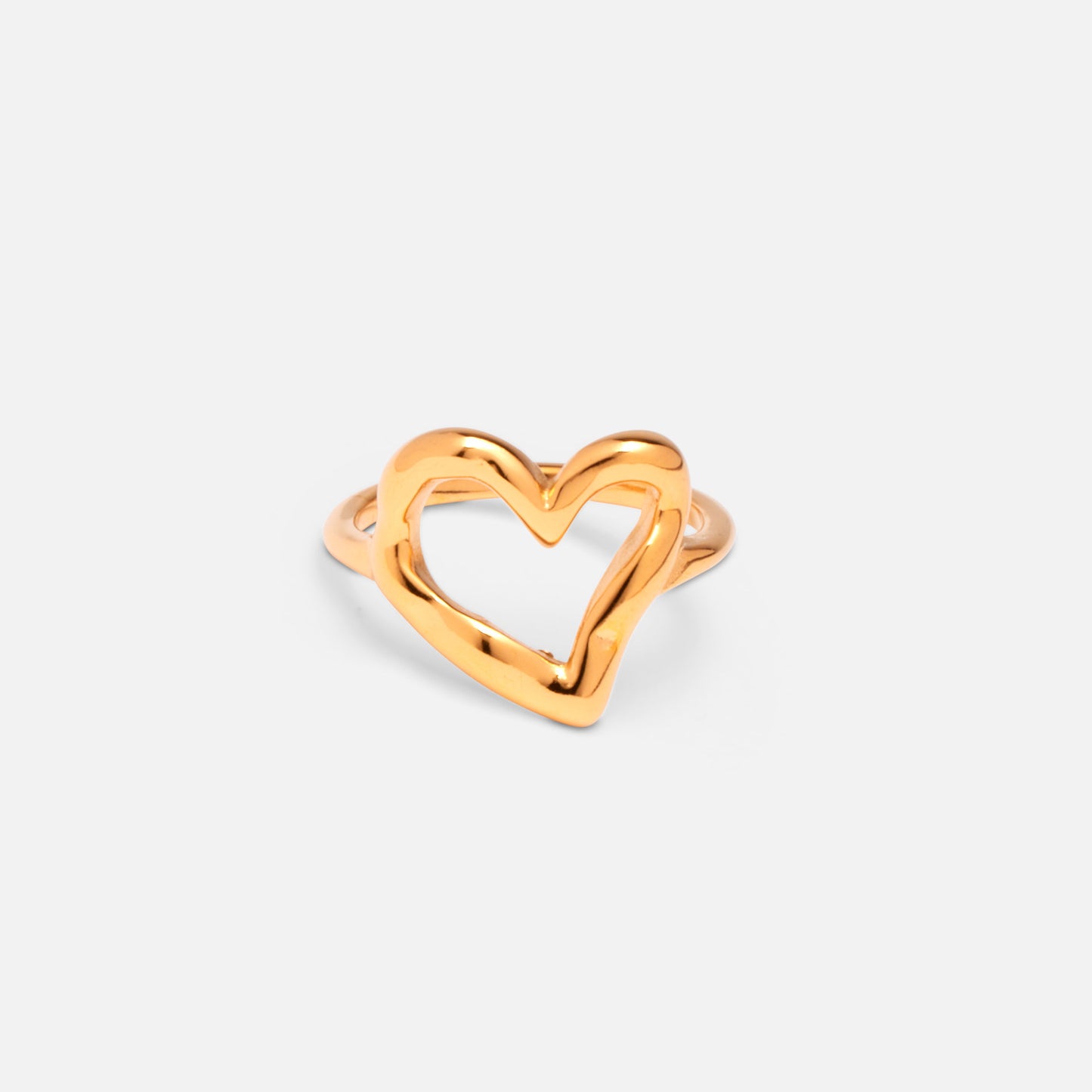 Gold Love Heart Ring