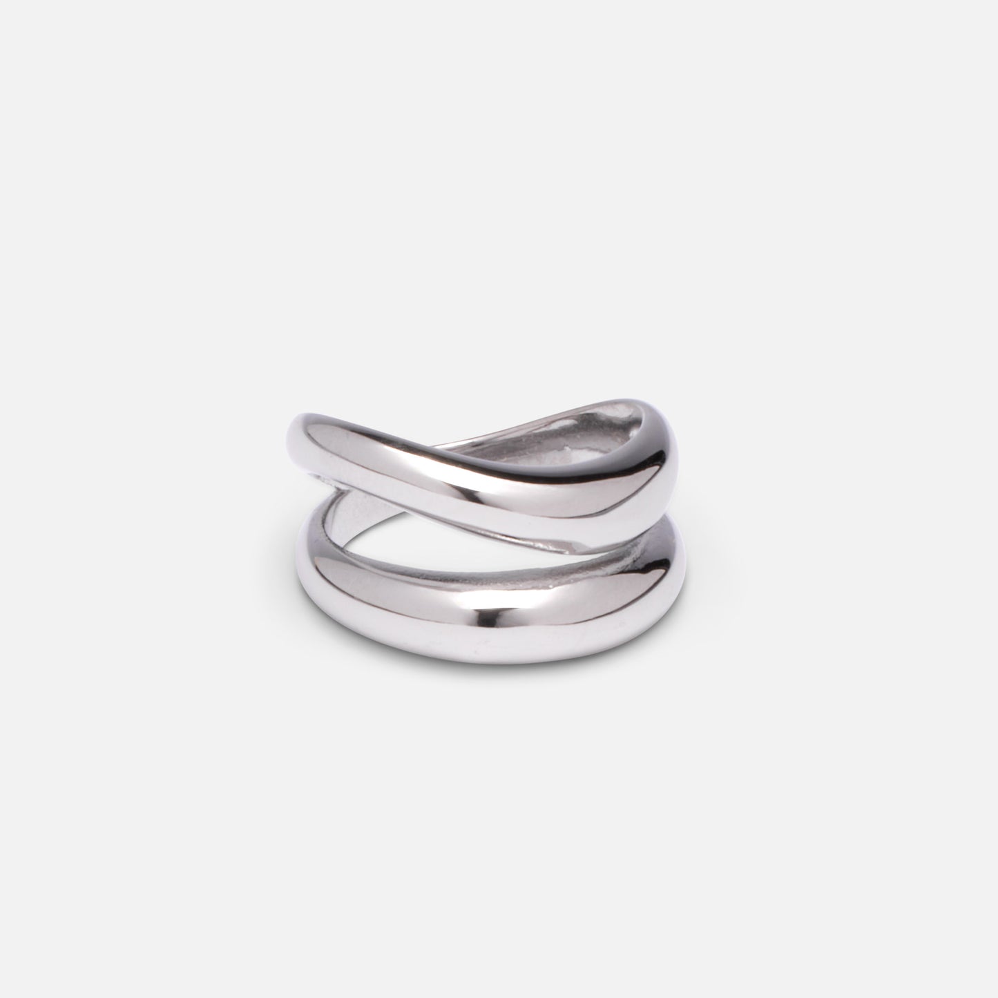 Silver Duo Irregular Ring