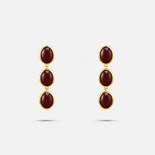 Thalia Bordeaux Earrings