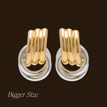 Two Tone Knot Earring