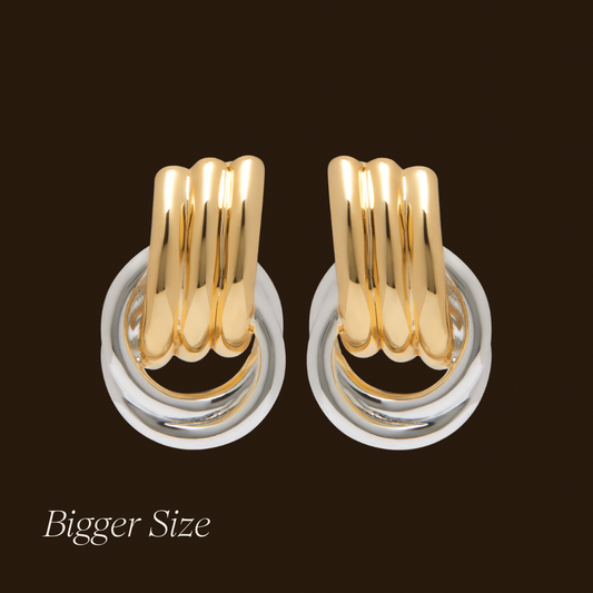 Two Tone Knot Earring