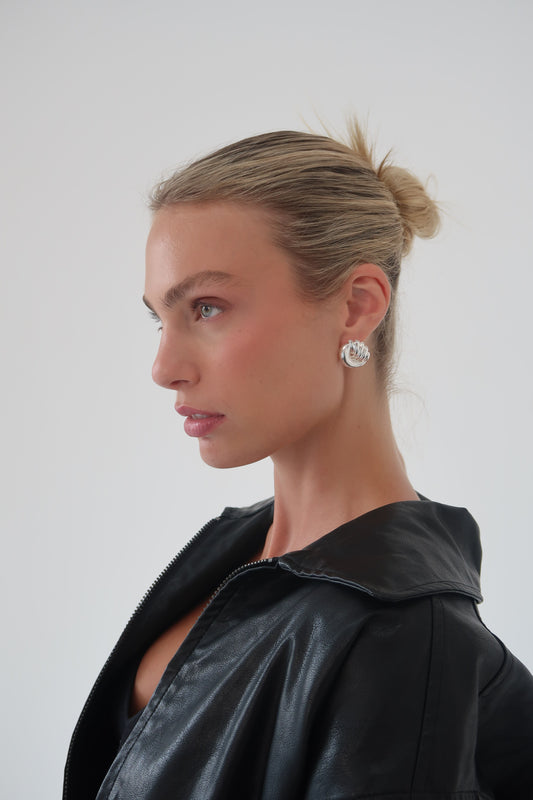 Duo Texture Statement Earring 2