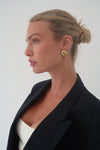 Duo Texture Statement Earring Gold 2