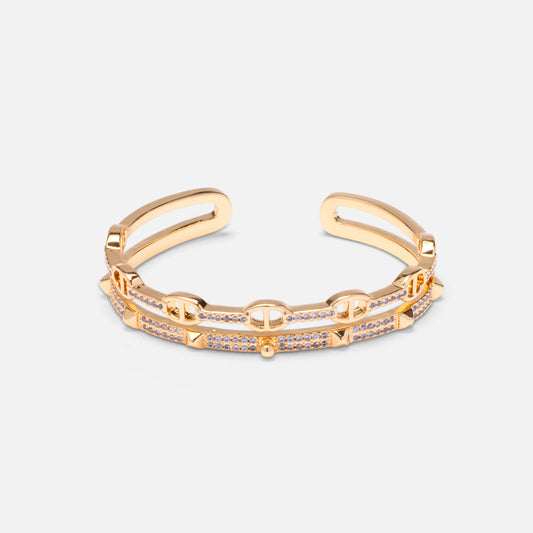 Gold Bali Dual Bangle