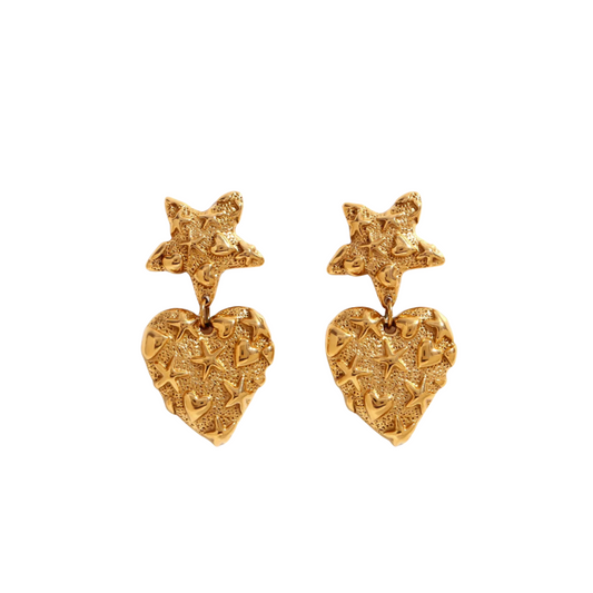 Arielle Star + Heart Earrings