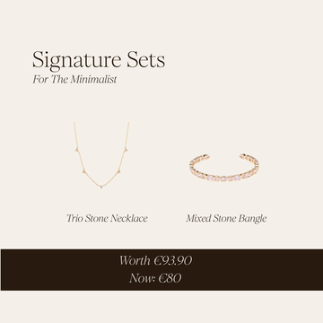 Trio Stone Necklace & Mixed Stone Bangle