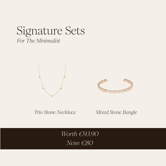 Trio Stone Necklace & Mixed Stone Bangle