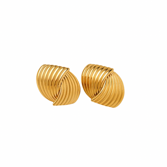 Gold Vintage Inspired Twist Earrings