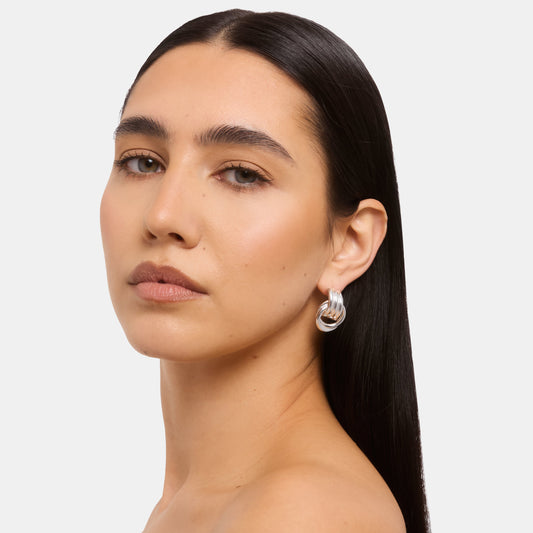 Silver Knot Earring