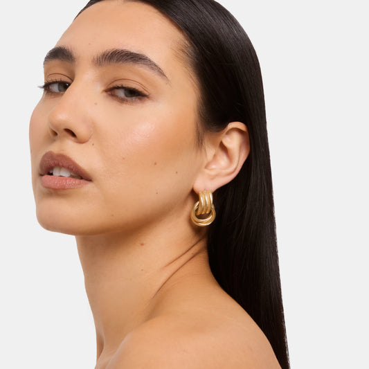 Ribbed Knot Earrings