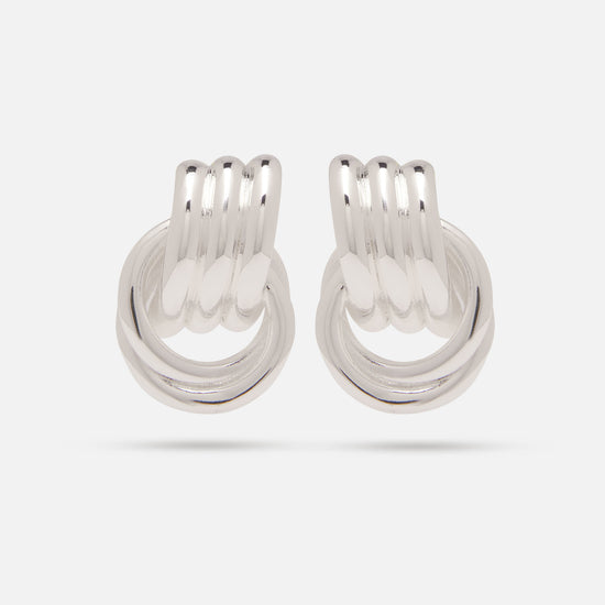 Mini Knot Earrings Silver 