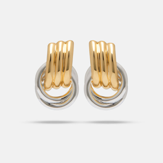 Mini Knot Earrings TwoTone 