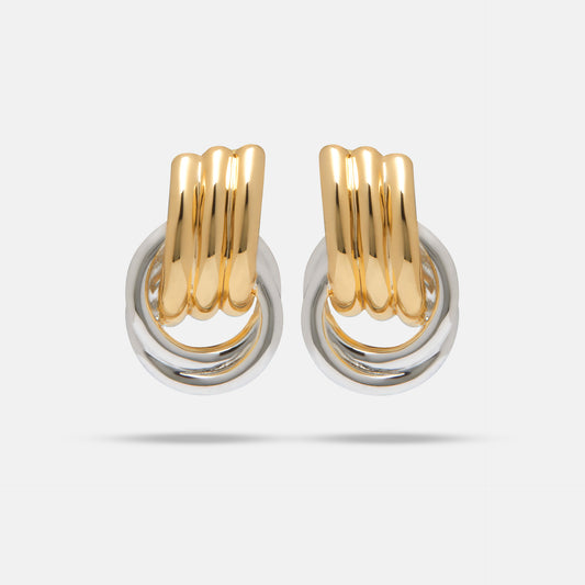Mini Knot Earrings TwoTone 