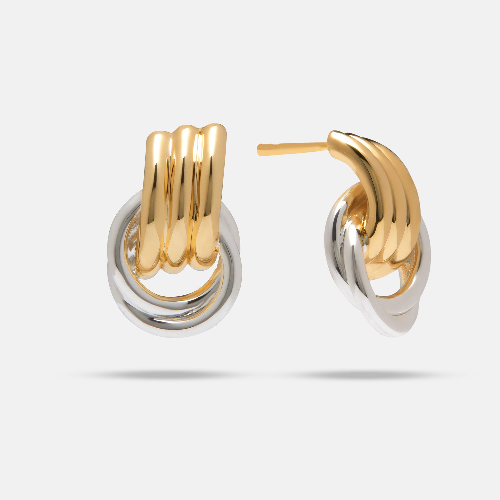 Mini Knot Earrings TwoTone 