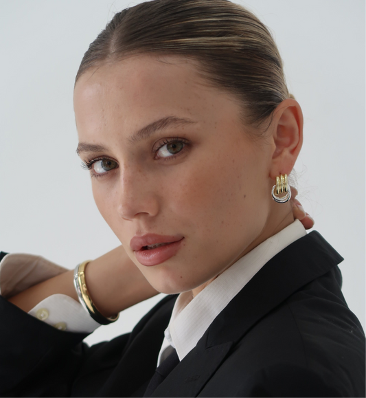 Mini Knot Earrings TwoTone 