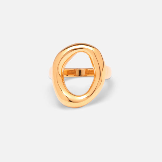 Oval Cut-Out Ring Gold 