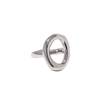 Oval Cut-Out Ring Silver 