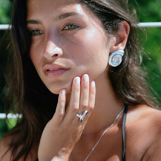 Shell Earrings Silver 