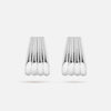 Silver Ribbed Statement Hoop