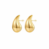 Chunky Gold Tear Drop Hoops