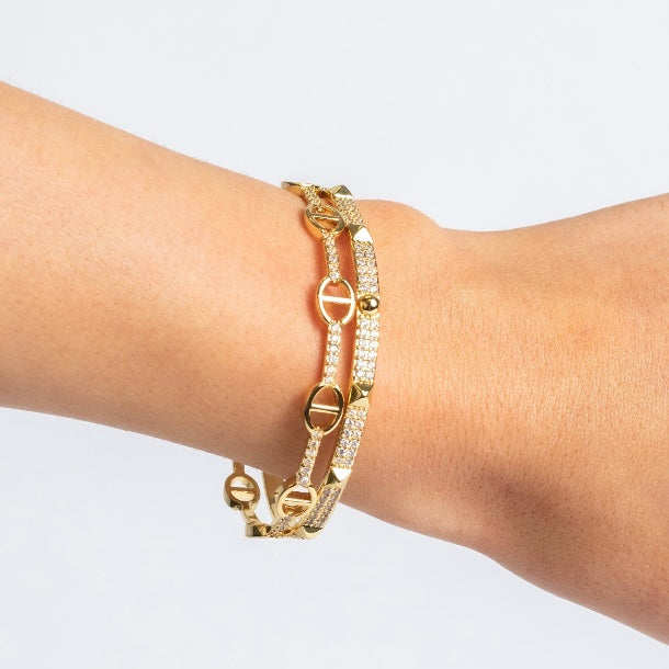 Bali Dual Bangle Gold 