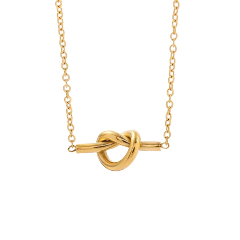 Knot Fine Chain Necklace - 18ct Gold Plated