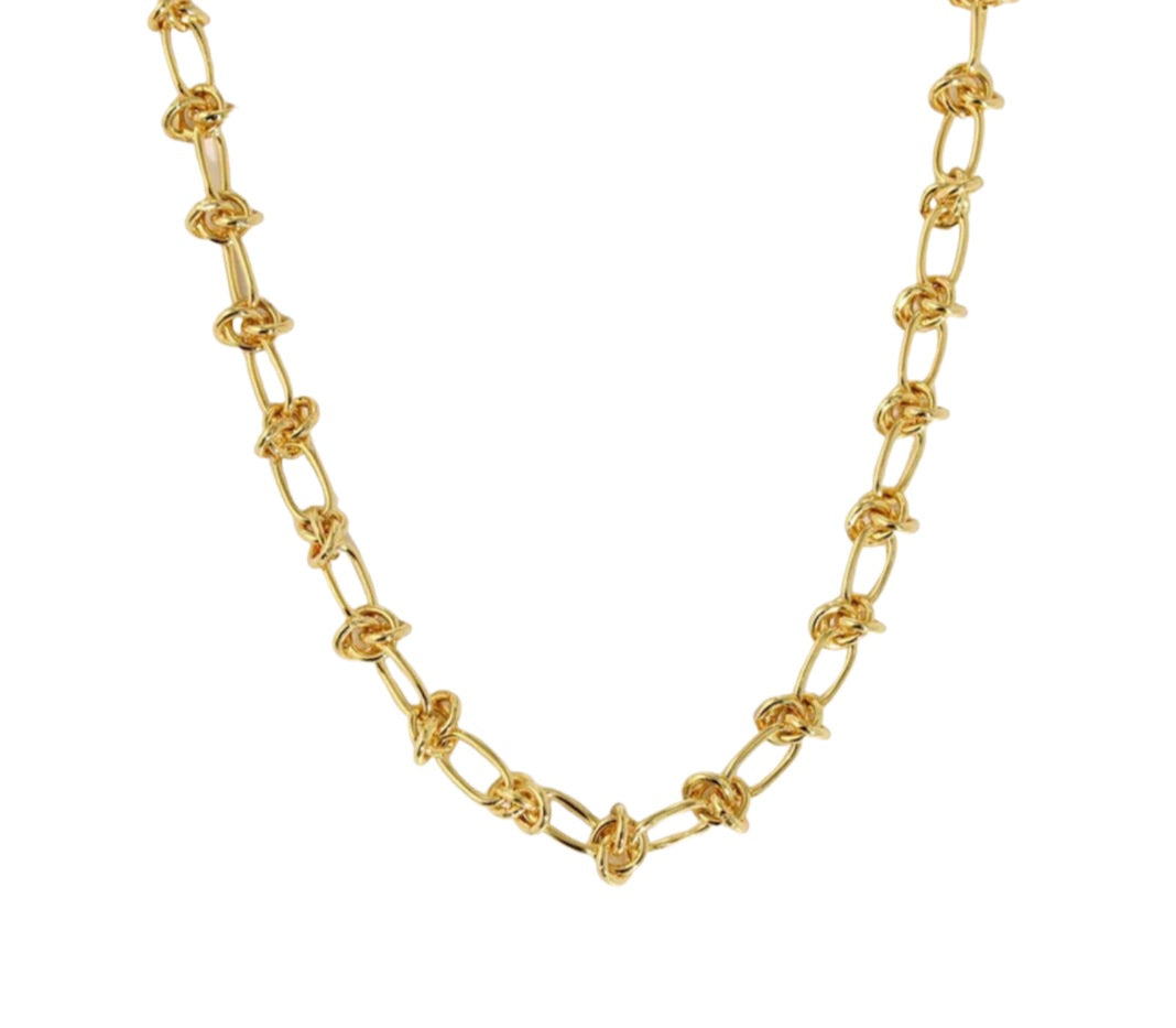 Knotted Necklace - 18ct Gold Plated