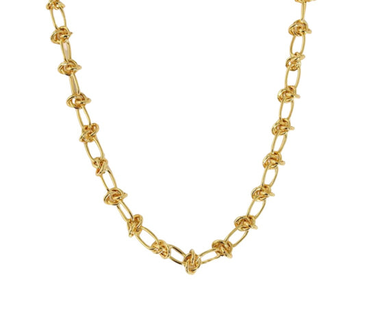 Gold Knotted Choker Necklace